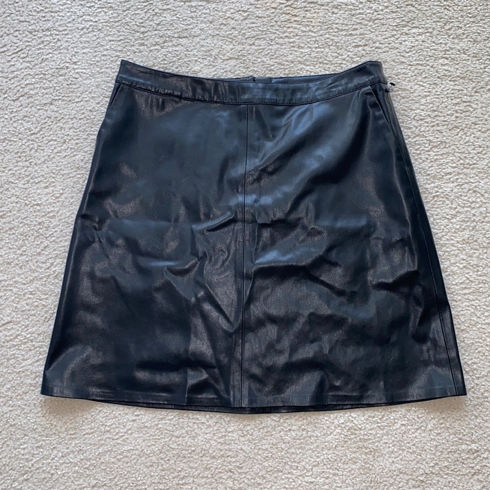 Vince camuto faux leather midi skirt